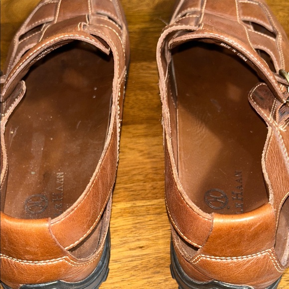 Cole Haan vibram Men's Tan Leather Loafers size 12 - Picture 6 of 12